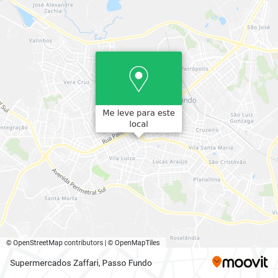 Supermercados Zaffari mapa