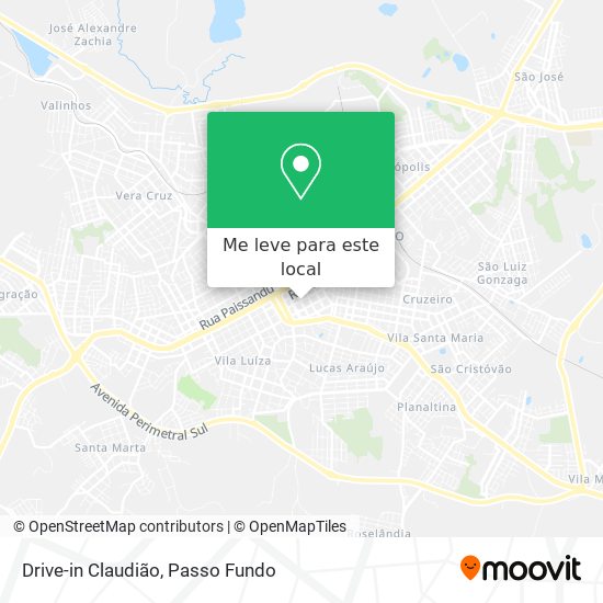Drive-in Claudião mapa