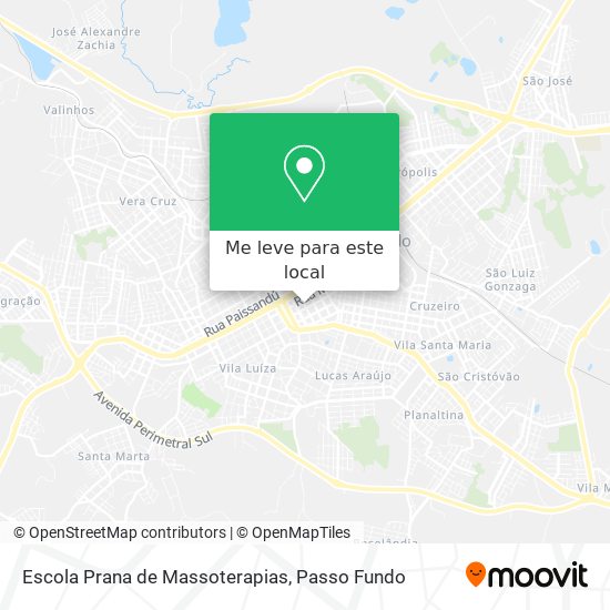 Escola Prana de Massoterapias mapa