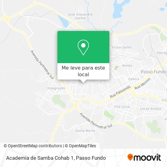 Academia de Samba Cohab 1 mapa