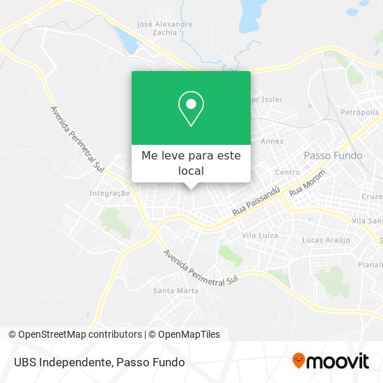 UBS Independente mapa