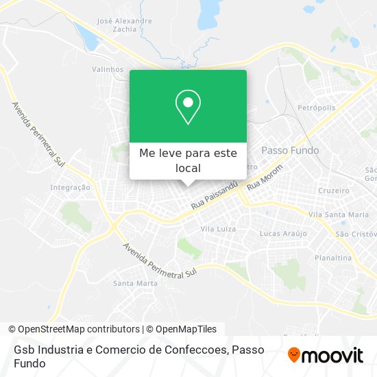 Gsb Industria e Comercio de Confeccoes mapa