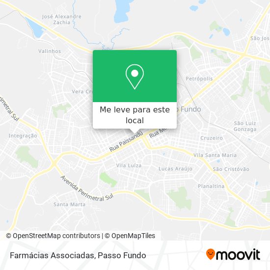 Farmácias Associadas mapa