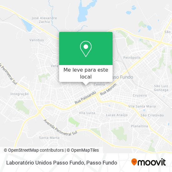 Laboratório Unidos Passo Fundo mapa