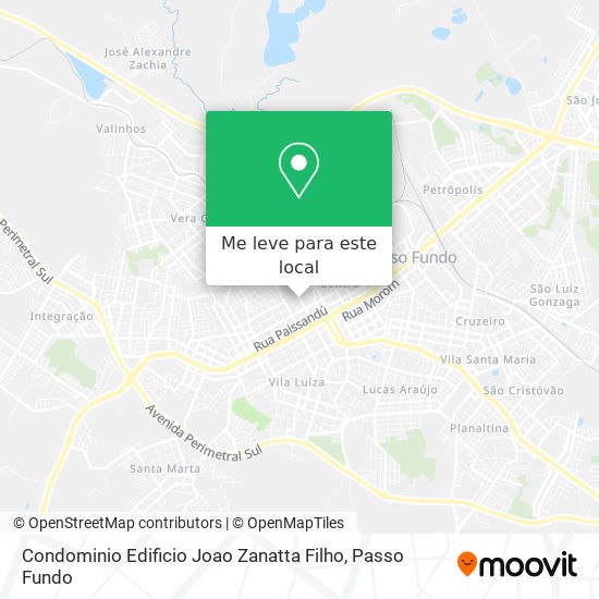 Condominio Edificio Joao Zanatta Filho mapa