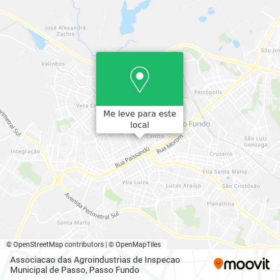 Associacao das Agroindustrias de Inspecao Municipal de Passo mapa