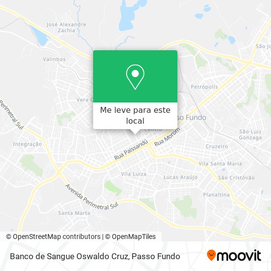 Banco de Sangue Oswaldo Cruz mapa