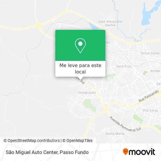 São Miguel Auto Center mapa