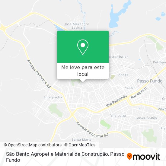 São Bento Agropet e Material de Construção mapa