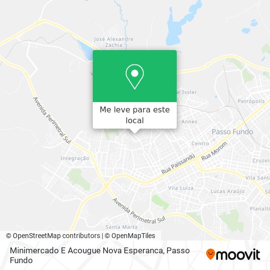 Minimercado E Acougue Nova Esperanca mapa