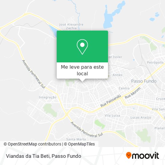 Viandas da Tia Beti mapa