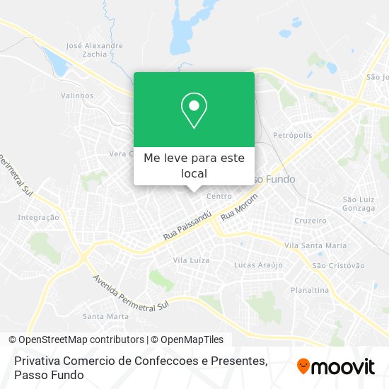 Privativa Comercio de Confeccoes e Presentes mapa