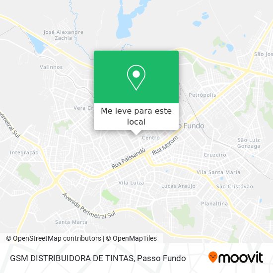 GSM DISTRIBUIDORA DE TINTAS mapa