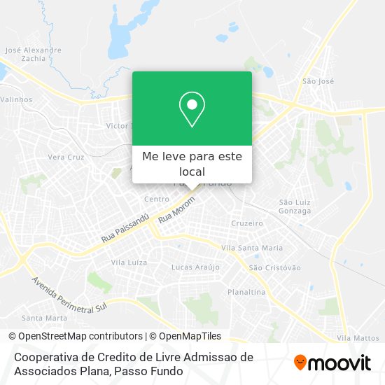 Cooperativa de Credito de Livre Admissao de Associados Plana mapa