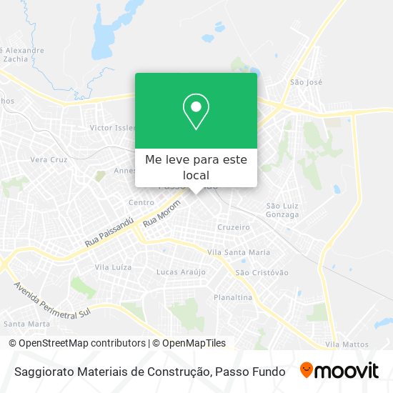 Saggiorato Materiais de Construção mapa