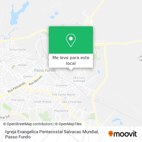 Igreja Evangelica Pentecostal Salvacao Mundial mapa