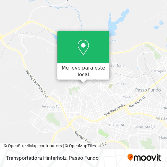 Transportadora Hinterholz mapa