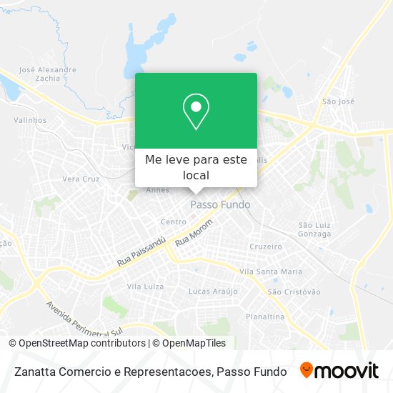 Zanatta Comercio e Representacoes mapa