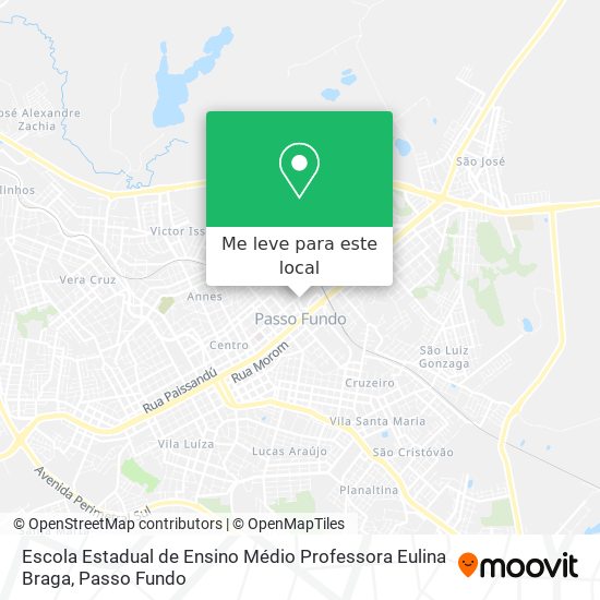 Escola Estadual de Ensino Médio Professora Eulina Braga mapa