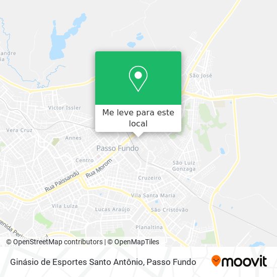 Ginásio de Esportes Santo Antônio mapa