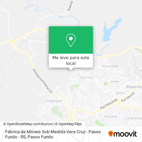 Fábrica de Móveis Sob Medida Vera Cruz - Passo Fundo - RS mapa