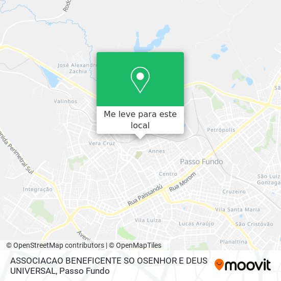 ASSOCIACAO BENEFICENTE SO OSENHOR E DEUS UNIVERSAL mapa