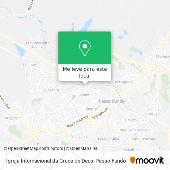 Igreja Internacional da Graca de Deus mapa