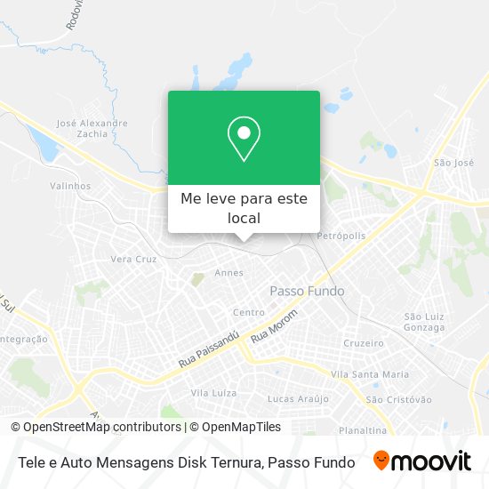 Tele e Auto Mensagens Disk Ternura mapa