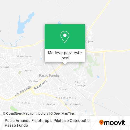 Paula Amanda Fisioterapia Pilates e Osteopatia mapa