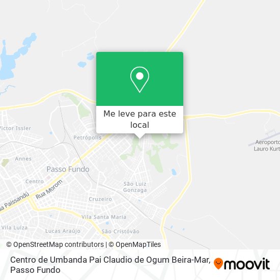 Centro de Umbanda Pai Claudio de Ogum Beira-Mar mapa