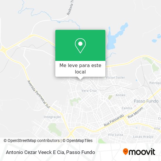Antonio Cezar Veeck E Cia mapa
