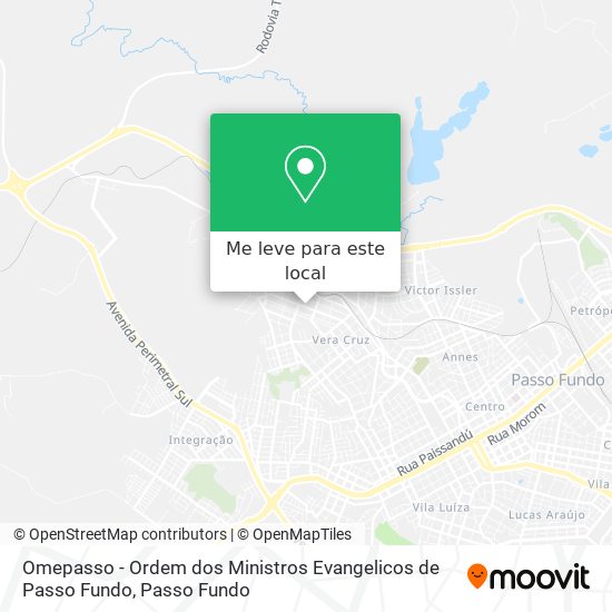 Omepasso - Ordem dos Ministros Evangelicos de Passo Fundo mapa