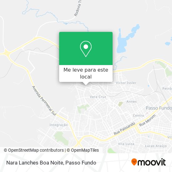 Nara Lanches Boa Noite mapa