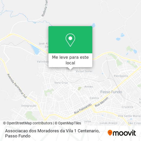 Associacao dos Moradores da Vila 1 Centenario mapa