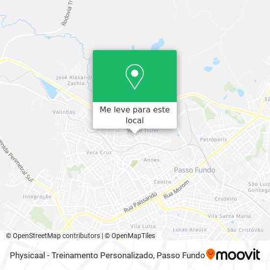 Physicaal - Treinamento Personalizado mapa