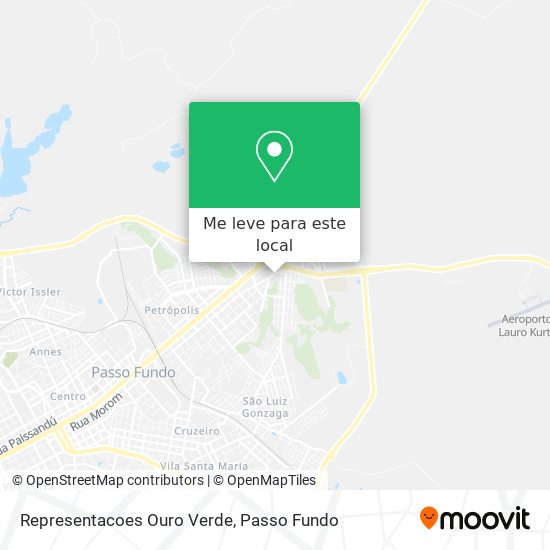 Representacoes Ouro Verde mapa