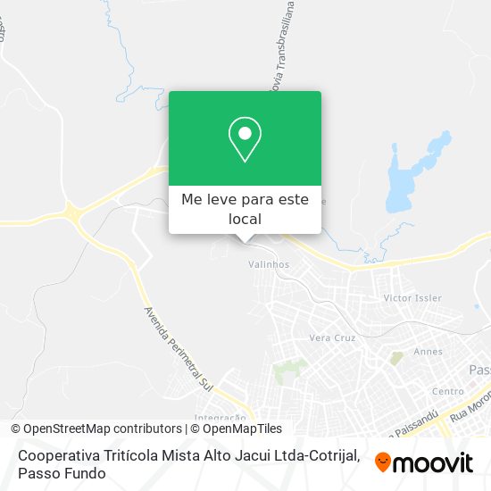 Cooperativa Tritícola Mista Alto Jacui Ltda-Cotrijal mapa