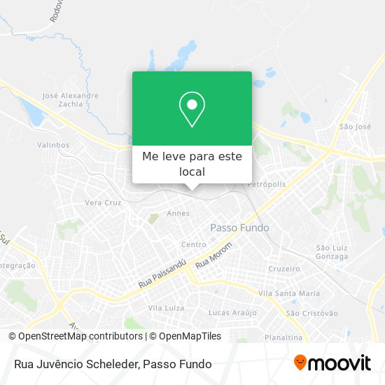 Rua Juvêncio Scheleder mapa