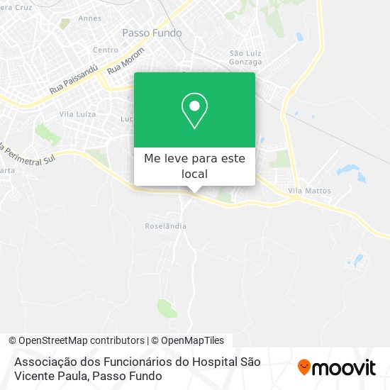 Associação dos Funcionários do Hospital São Vicente Paula mapa