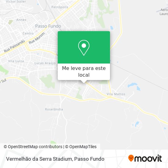 Vermelhão da Serra Stadium mapa