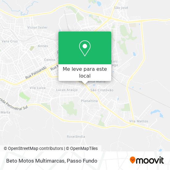 Beto Motos Multimarcas mapa