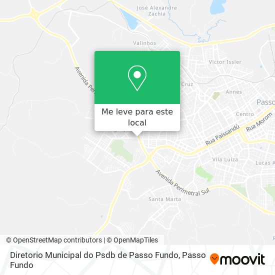 Diretorio Municipal do Psdb de Passo Fundo mapa