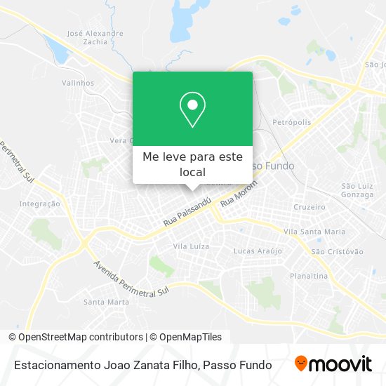 Estacionamento Joao Zanata Filho mapa