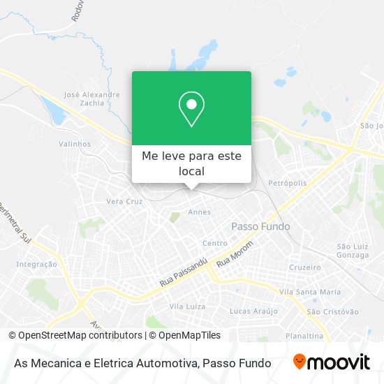 As Mecanica e Eletrica Automotiva mapa