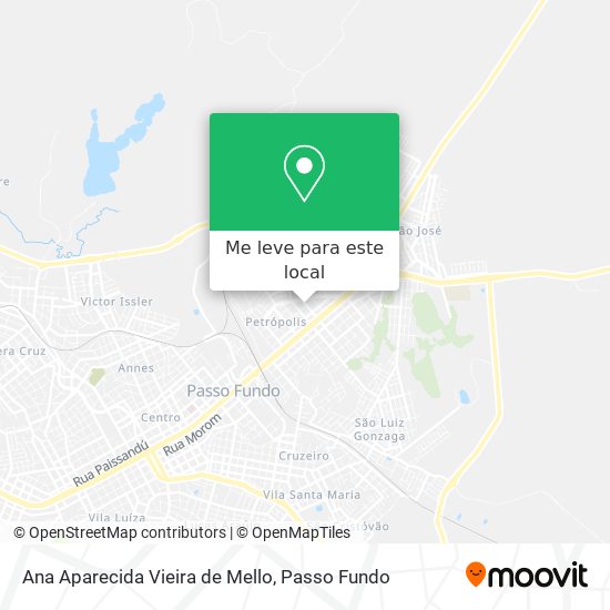 Ana Aparecida Vieira de Mello mapa