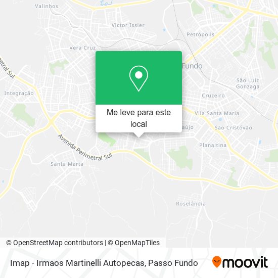 Imap - Irmaos Martinelli Autopecas mapa