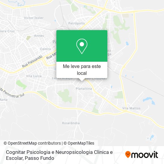 Cognitar Psicologia e Neuropsicologia Clinica e Escolar mapa