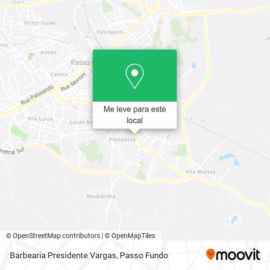 Barbearia Presidente Vargas mapa
