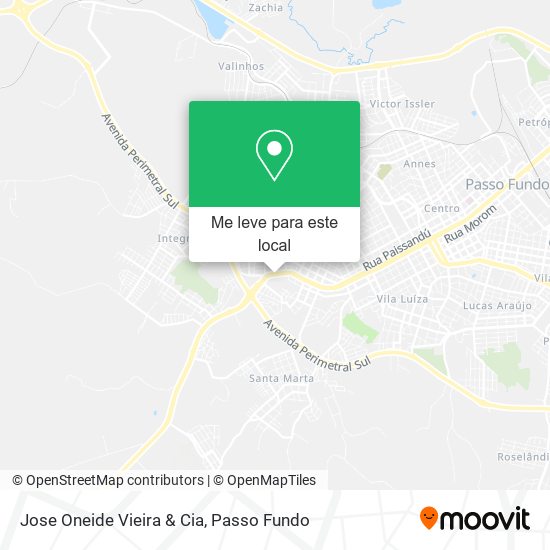 Jose Oneide Vieira & Cia mapa