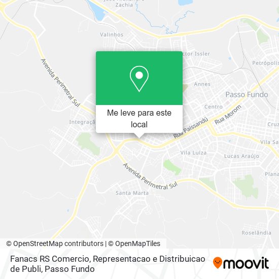 Fanacs RS Comercio, Representacao e Distribuicao de Publi mapa